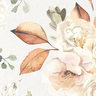Pastel flowers autumn wallpaper