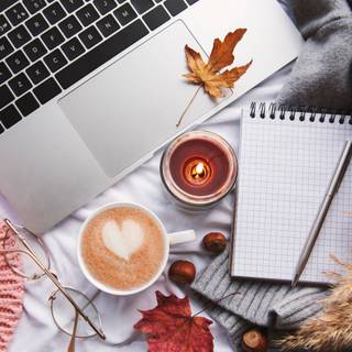 Autumn beige laptop wallpaper