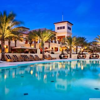 Summer pool resort wallpaper