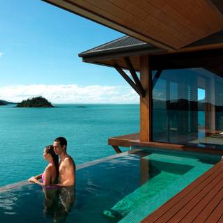 Summer pool resort wallpaper