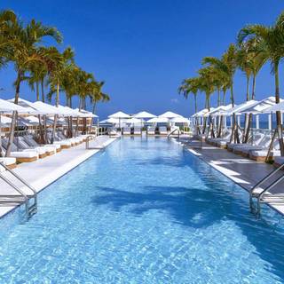 Summer pool resort wallpaper