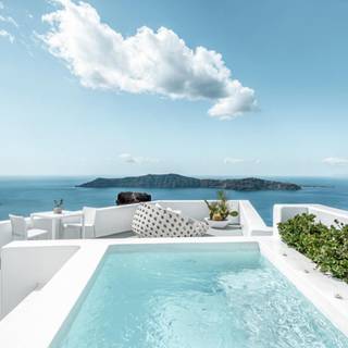 Summer pool resort wallpaper