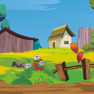 2D cartoon wallpaper