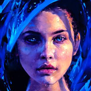 Color portrait wallpaper