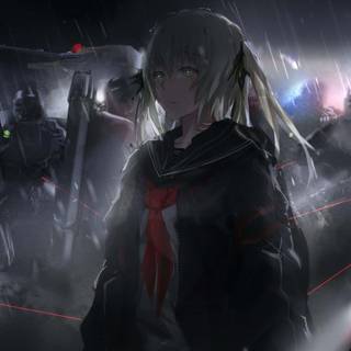 Anime black aesthetic computer wallpaper