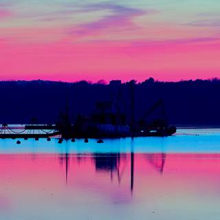 Pink and blue desktop wallpaper