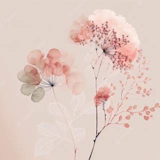 Flower aesthetic desktop wallpaper