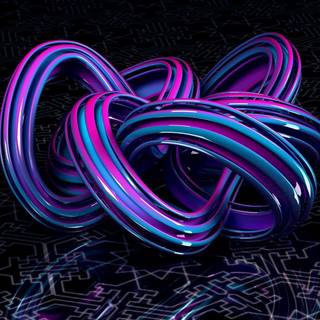 Pink and blue desktop wallpaper