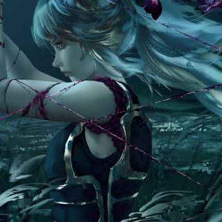 Anime cute girl 3440x1440 wallpaper