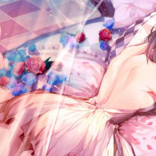Anime cute girl 3440x1440 wallpaper
