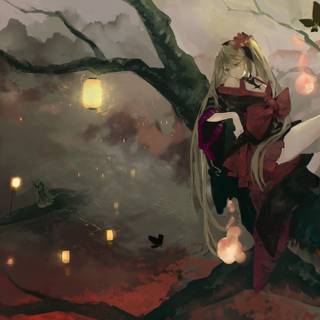 3440x1440 anime girl wallpaper