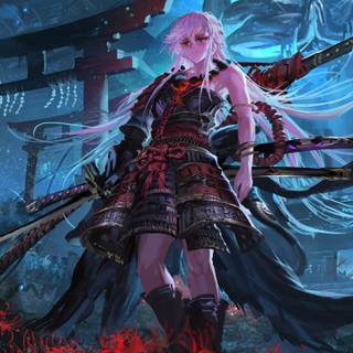 Anime cute girl 3440x1440 wallpaper