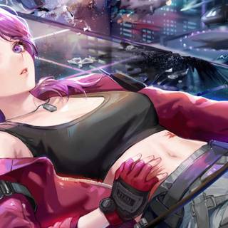 Manga girls 3440x1440 wallpaper