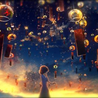 Anime lantern aesthetic wallpaper