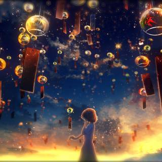 Anime lantern aesthetic wallpaper