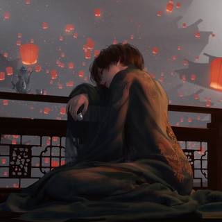 Anime lantern aesthetic wallpaper