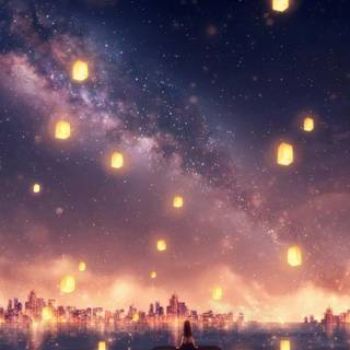 Anime lantern aesthetic wallpaper