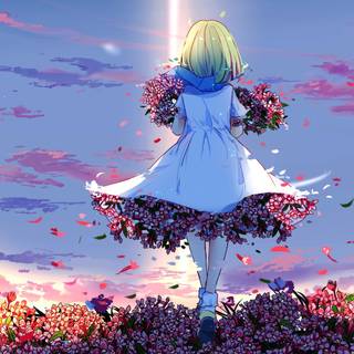 Manga girl 2560x1080 wallpaper