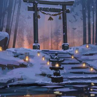 Anime lantern aesthetic wallpaper