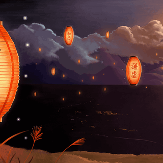 Anime lantern aesthetic wallpaper