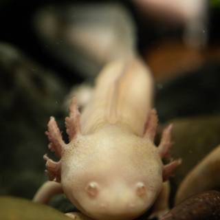 Yellow axolotl wallpaper