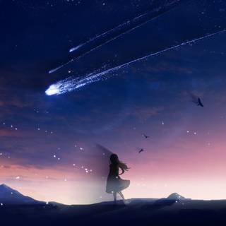 Anime sky PC wallpaper