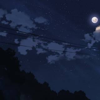 Anime night sky wallpaper