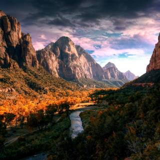 Autumn valley wallpaper