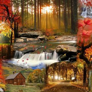 Autumn farm 1920x1080 wallpaper