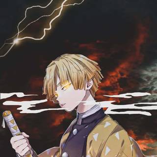 Zenitsu 4k mobile wallpaper