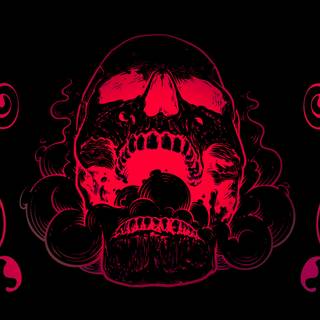 4k black skull wallpaper
