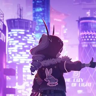 Cyberpunk anime iPhone wallpaper