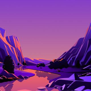 Purple minimalist desktop wallpaper