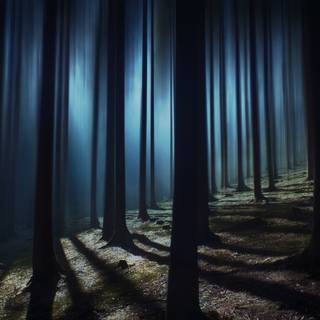 Night forest 4k wallpaper