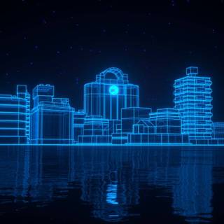 Blue vibe computer wallpaper