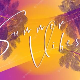 Summer vibes palm tree wallpaper