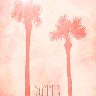 Summer vibes palm tree wallpaper