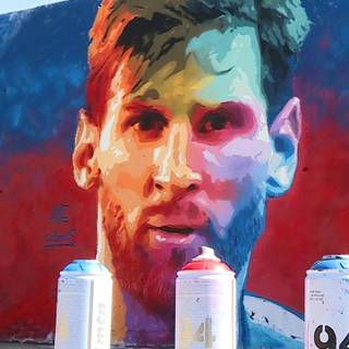 Messi graffiti wallpaper