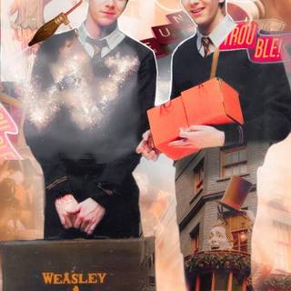 Fred and George Weasley cute wallpaper