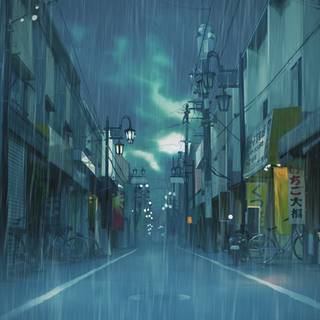 Japanese rain wallpaper