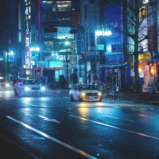 Japanese rain wallpaper