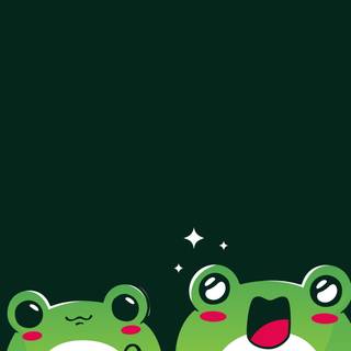Frogs and mushrooms wallpaper