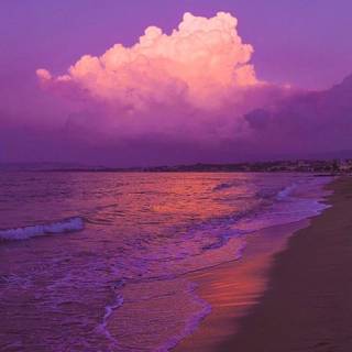 Lofi beach wallpaper