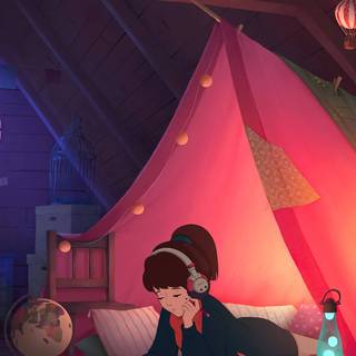 Lofi beach wallpaper