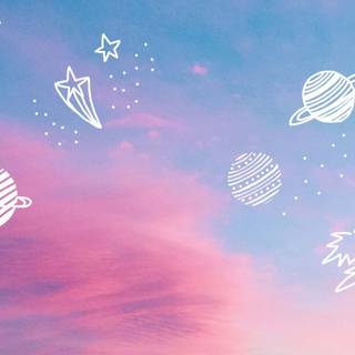 Pink banner wallpaper