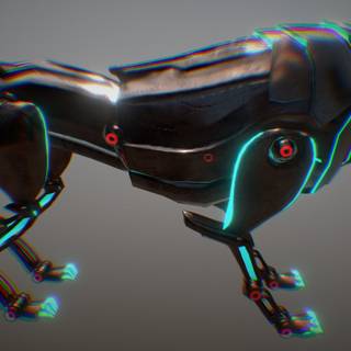 Robot wolf wallpaper