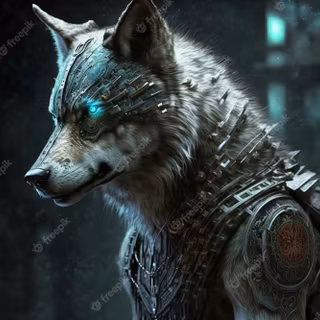 Robot wolf wallpaper