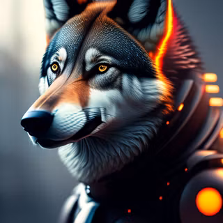 Robot wolf wallpaper