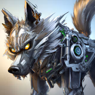 Robot wolf wallpaper