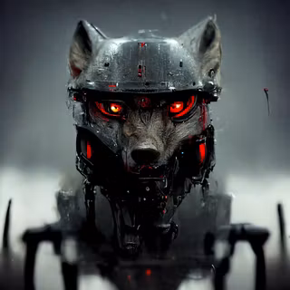 Robot wolf wallpaper